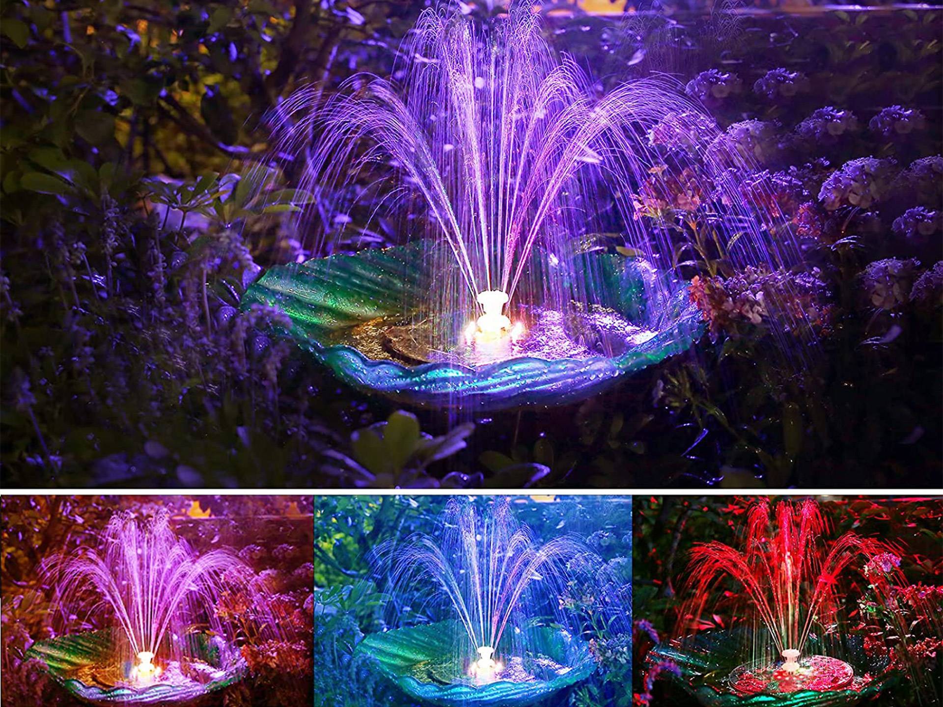 Fontaine solaire pour bassin avec lumières colorées Aisitin neuvième