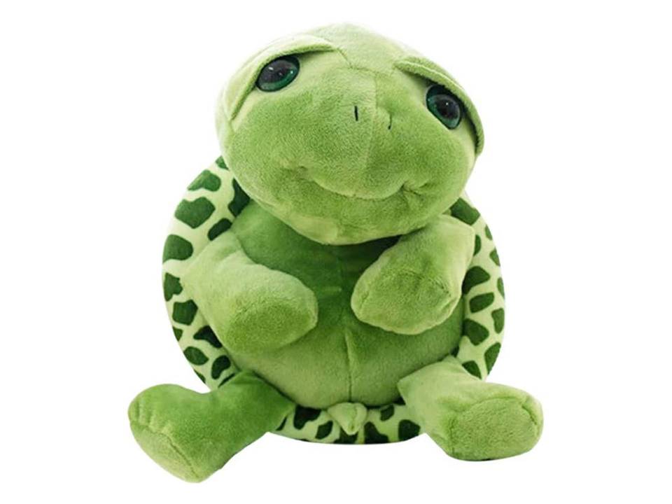 Peluche tortue verte avec gros yeux Toyvian